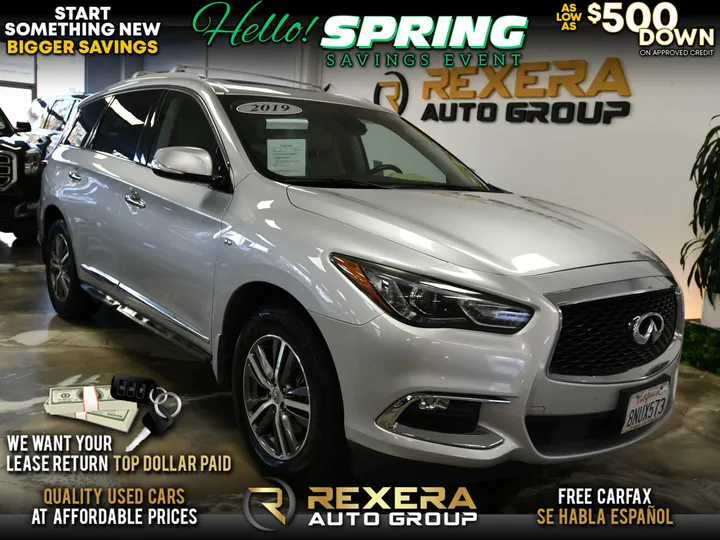 SILVER, 2019 INFINITI QX60 Image 1