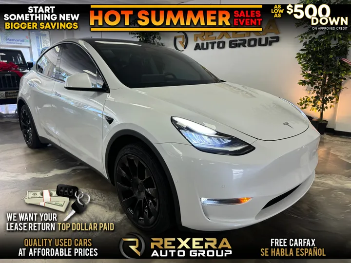 WHITE, 2020 TESLA MODEL Y Image 1