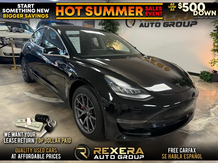 BLACK, 2018 TESLA MODEL 3 Image 1