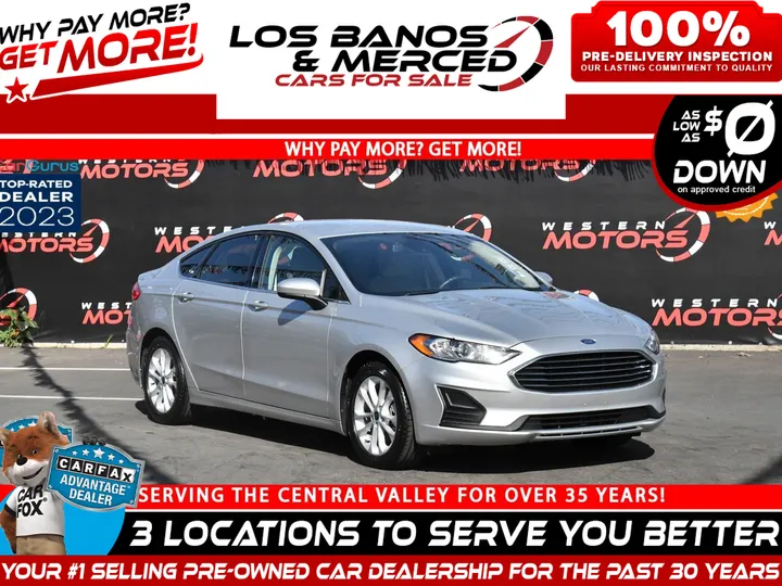 SILVER, 2019 FORD FUSION Image 1