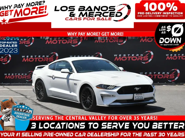 WHITE, 2018 FORD MUSTANG Image 1