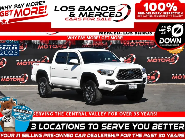 WHITE, 2022 TOYOTA TACOMA 4WD Image 1