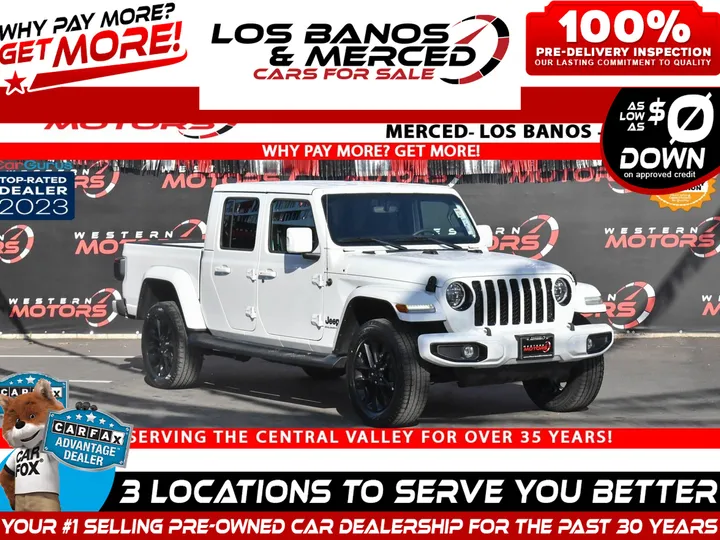 BRIGHT WHITE CLEARCOAT, 2023 JEEP GLADIATOR Image 1