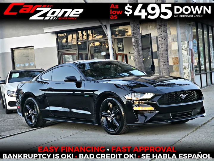 BLACK, 2018 FORD MUSTANG Image 1