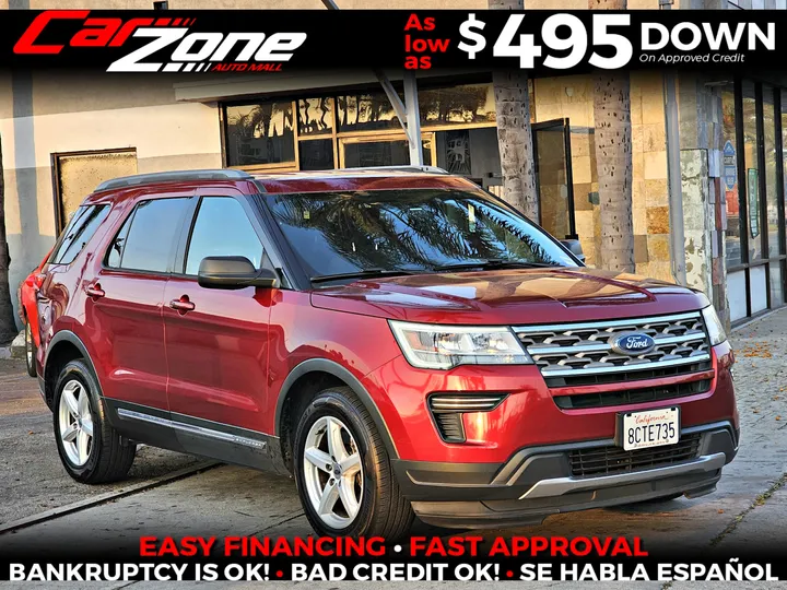 BURGUNDY, 2018 FORD EXPLORER Image 1