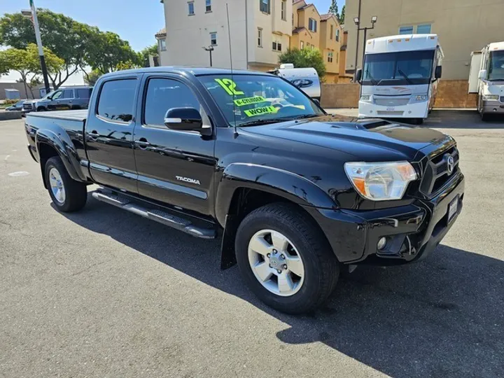 BLACK, 2012 TOYOTA TACOMA DOUBLE CAB Image 2