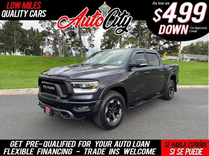 GRAY, 2019 RAM 1500 CREW CAB Image 1