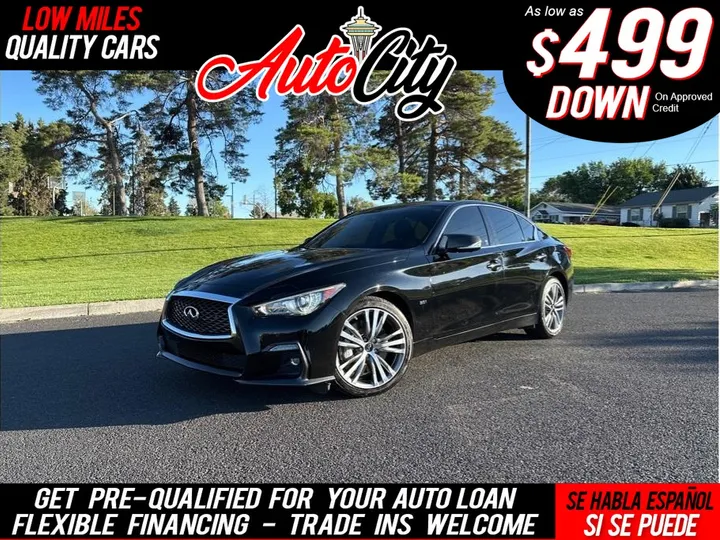 BLACK, 2018 INFINITI Q50 Image 1