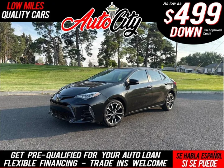 BLACK, 2017 TOYOTA COROLLA Image 1