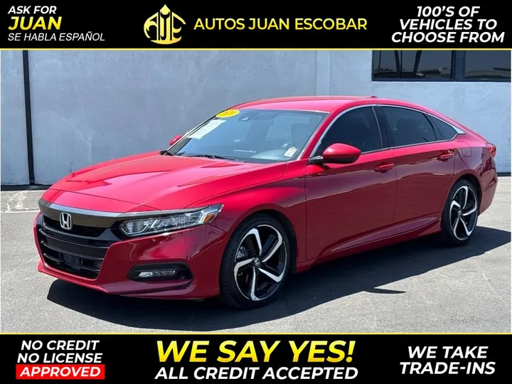 RED, 2020 HONDA ACCORD Image 1