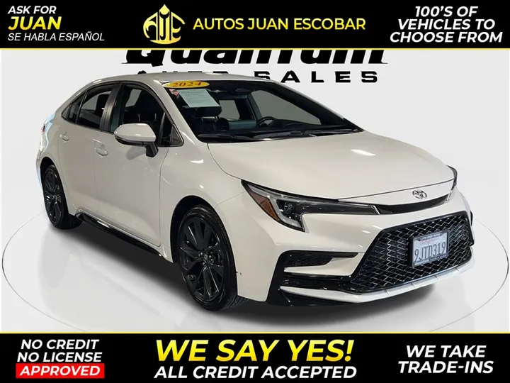 WHITE, 2024 TOYOTA COROLLA Image 1