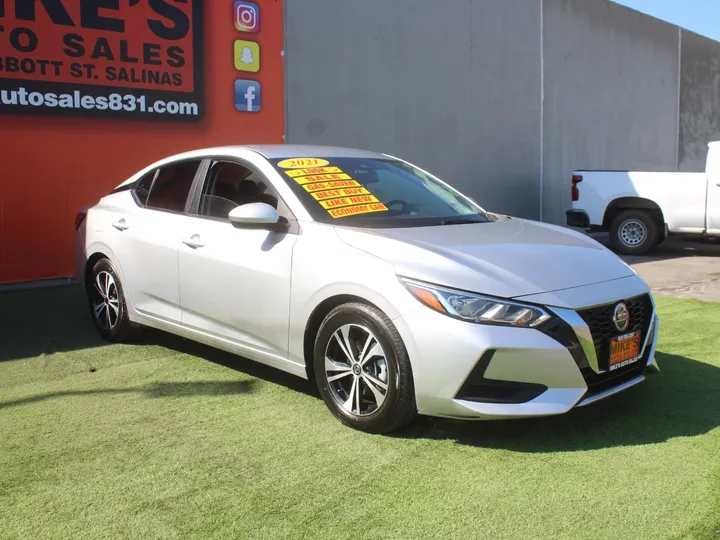 SILVER, 2021 NISSAN SENTRA SV Image 7