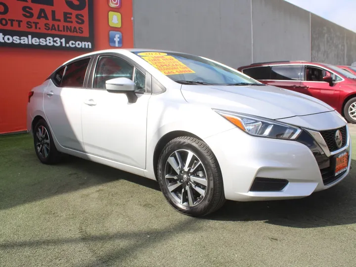 SILVER, 2021 NISSAN VERSA SV Image 7