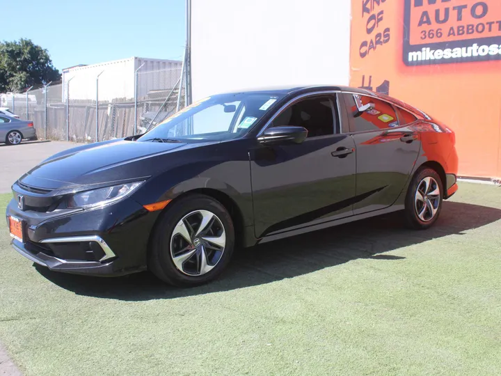 BLACK, 2020 HONDA CIVIC LX Image 3