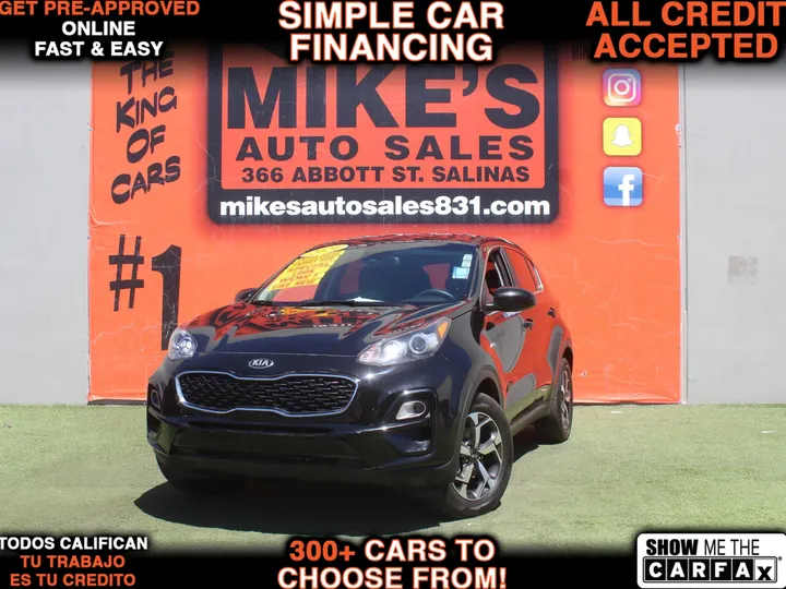 BLACK, 2021 KIA SPORTAGE LX Image 1