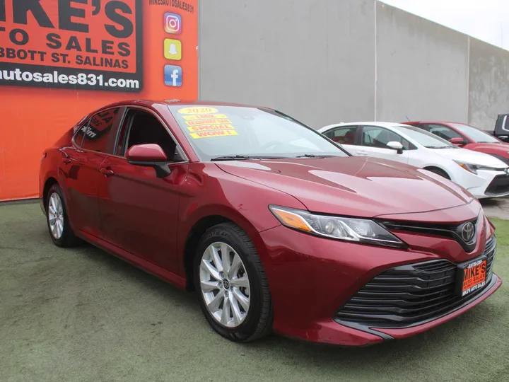 RED, 2020 TOYOTA CAMRY LE Image 7