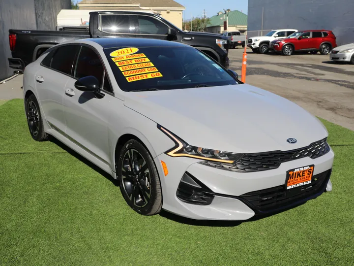GRAY, 2021 KIA K5 GT-LINE Image 4