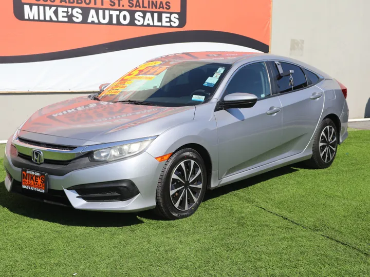 SILVER, 2018 HONDA CIVIC LX Image 2
