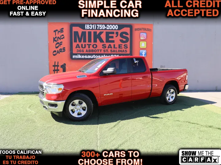 RED, 2022 RAM 1500 LONE STAR Image 1