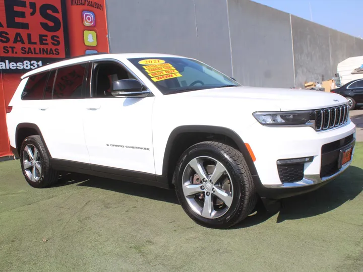 WHITE, 2021 JEEP GRAND CHEROKEE LIMITED Image 7