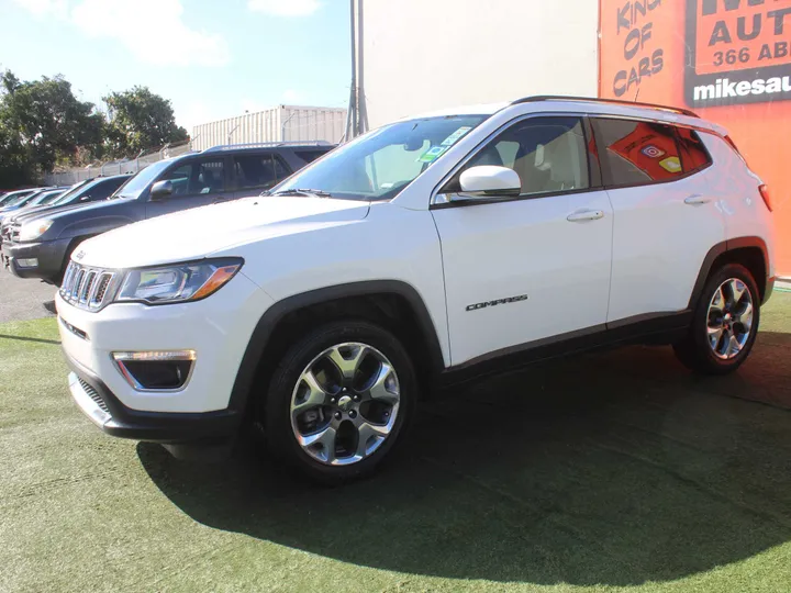 WHITE, 2021 JEEP COMPASS LIMITED Image 3