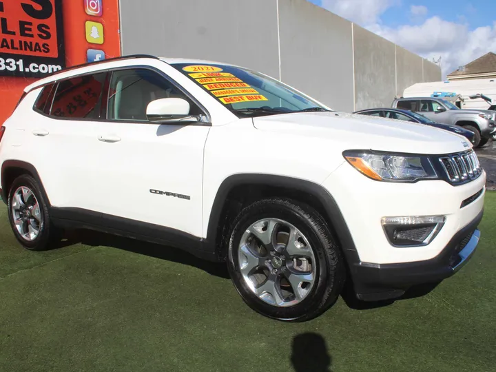 WHITE, 2021 JEEP COMPASS LIMITED Image 7