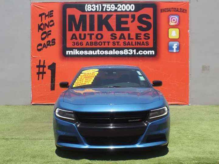 BLUE, 2020 DODGE CHARGER SXT Image 2