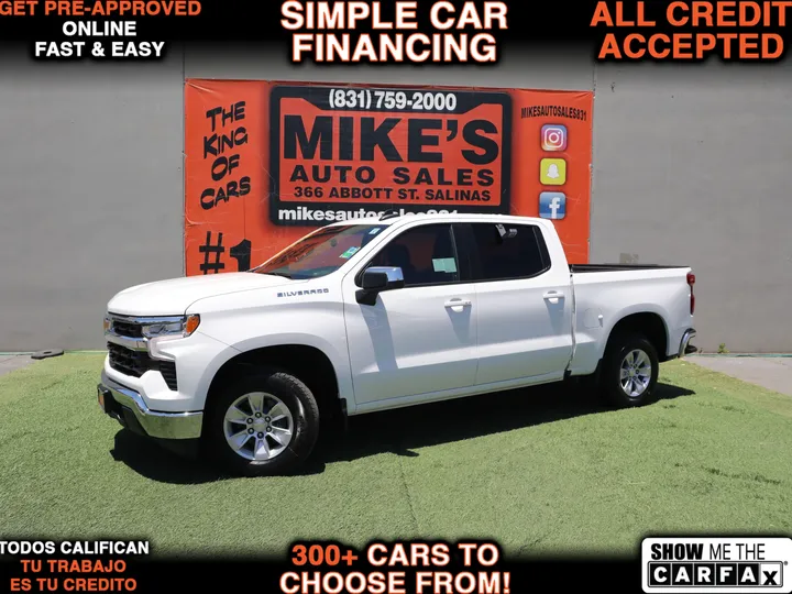 WHITE, 2023 CHEVROLET SILVERADO LT Image 1