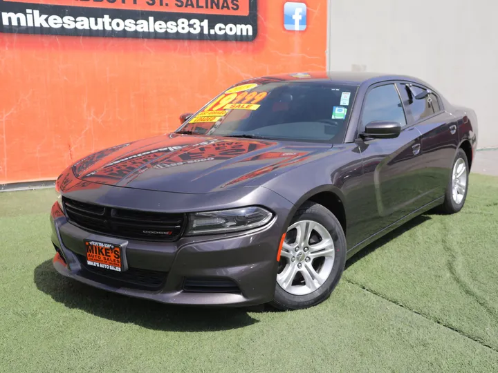 GRAY, 2019 DODGE CHARGER SXT Image 2