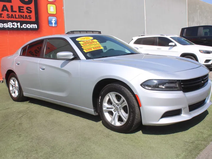 SILVER, 2020 DODGE CHARGER SXT Image 7