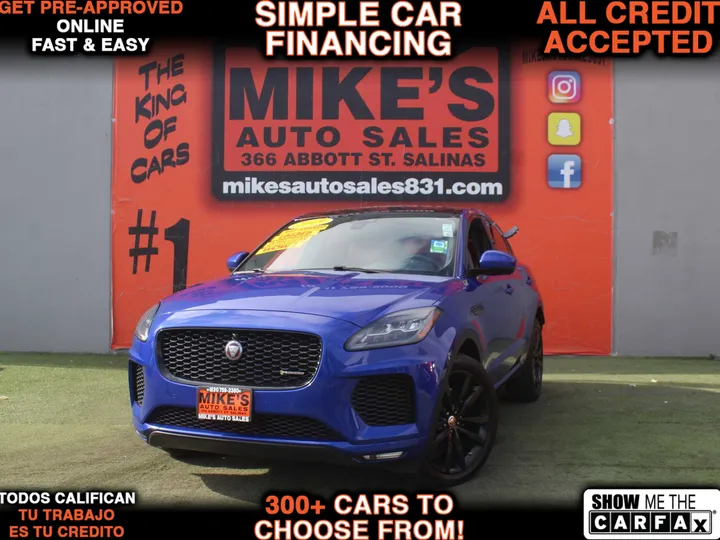 BLUE, 2019 JAGUAR E-PACE R-DYNAMIC HSE Image 1