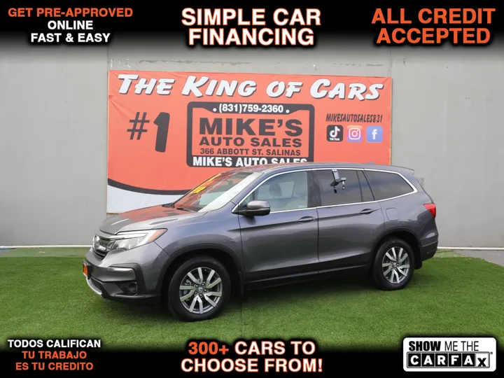 GRAY, 2019 HONDA PILOT EX Image 1