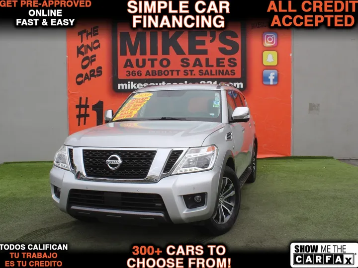 SILVER, 2020 NISSAN ARMADA Image 1