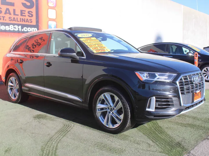 BLACK, 2021 AUDI Q7 PREMIUM PLUS Image 7