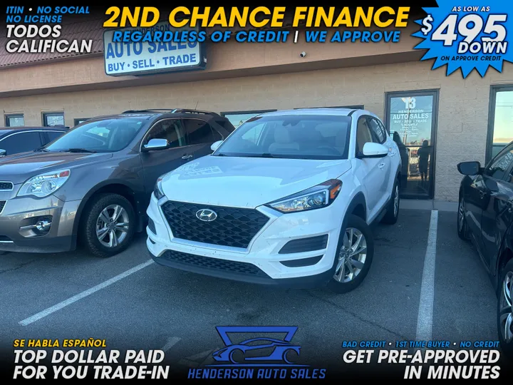 WHITE, 2019 HYUNDAI TUCSON Image 1