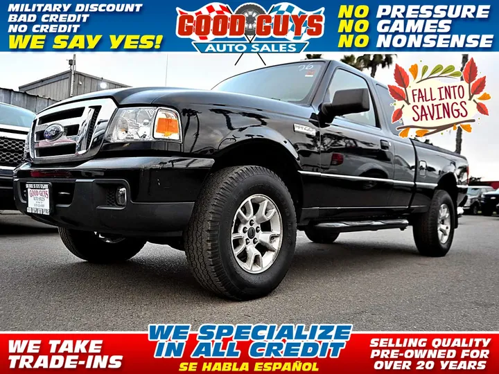 BLACK, 2007 FORD RANGER SUPER CAB Image 1