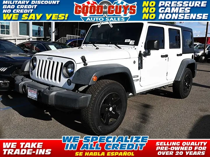 WHITE, 2018 JEEP WRANGLER UNLIMITED Image 1