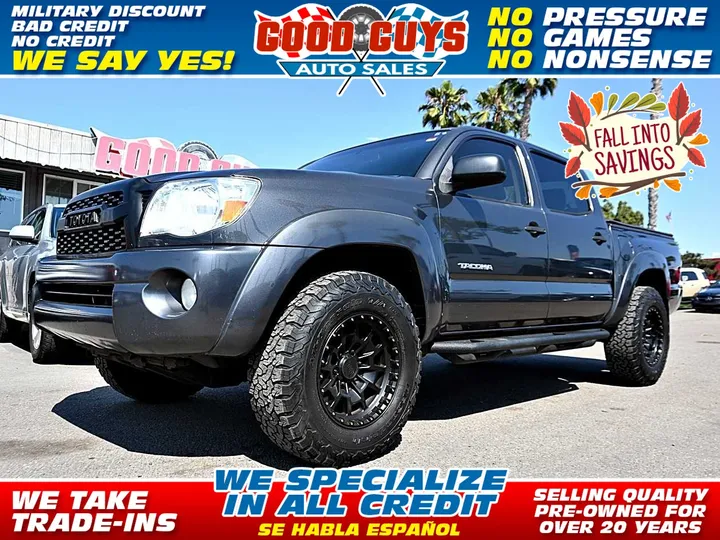 GREY, 2010 TOYOTA TACOMA DOUBLE CAB Image 1