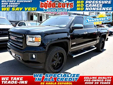 BLACK, 2015 GMC SIERRA 1500 CREW CAB Image 