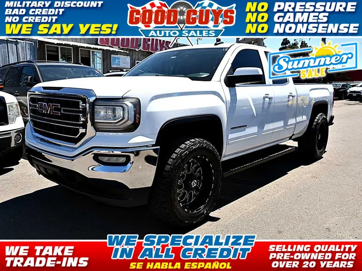 WHITE, 2016 GMC SIERRA 1500 DOUBLE CAB Image 1