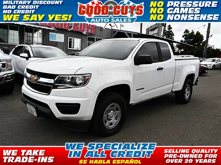 WHITE, 2019 CHEVROLET COLORADO EXTENDED CAB Image 1