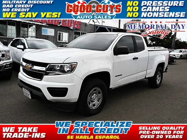 WHITE, 2019 CHEVROLET COLORADO EXTENDED CAB Image 1
