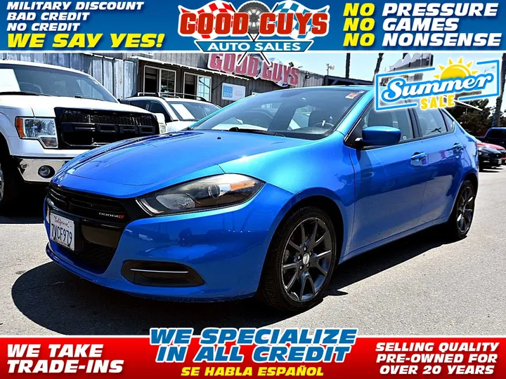 BLUE, 2015 DODGE DART Image 1