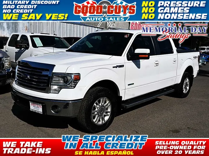 WHITE, 2014 FORD F150 SUPERCREW CAB Image 1