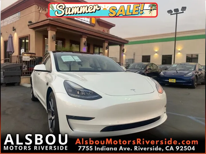 WHITE, 2021 TESLA MODEL 3 Image 1