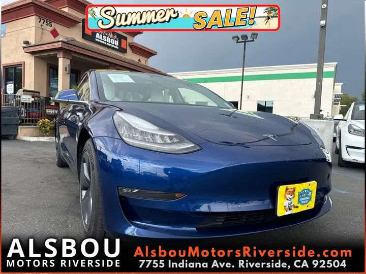 BLUE, 2020 TESLA MODEL 3 Image 1