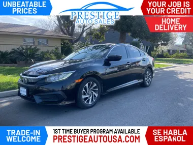 BLACK, 2018 HONDA CIVIC Image 10