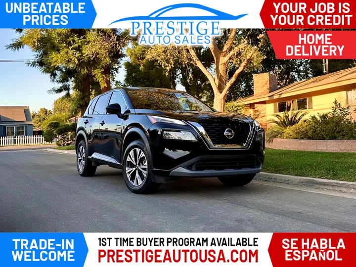 BLACK, 2021 NISSAN ROGUE Image 1