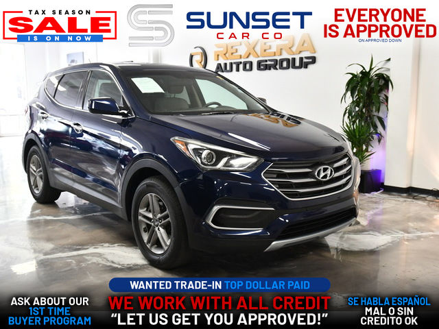 BLUE, 2018 HYUNDAI SANTA FE Image 1