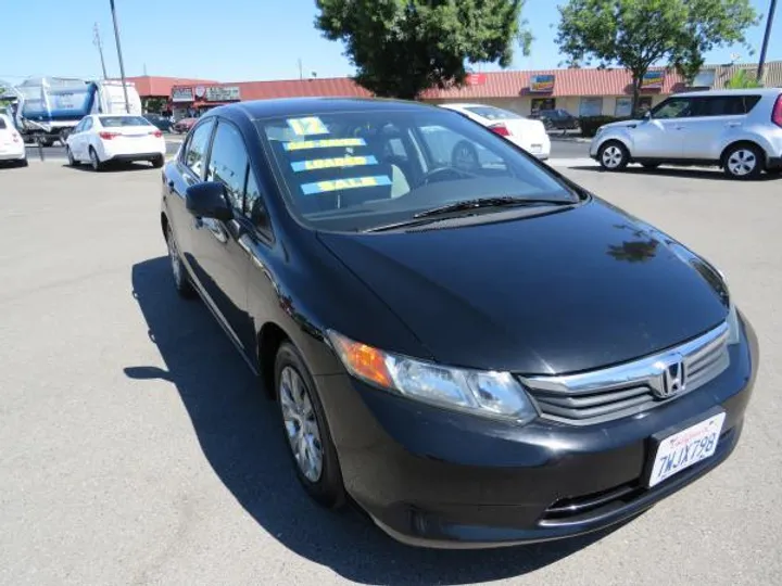 GREY, 2012 HONDA CIVIC  LX Image 1